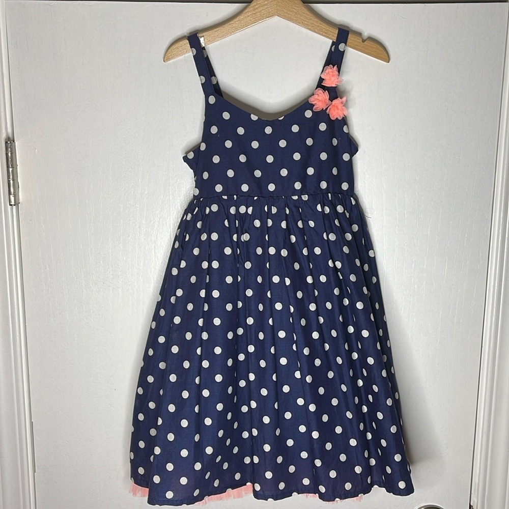 H&M Summer Dress - Blue Polka Dot Dress